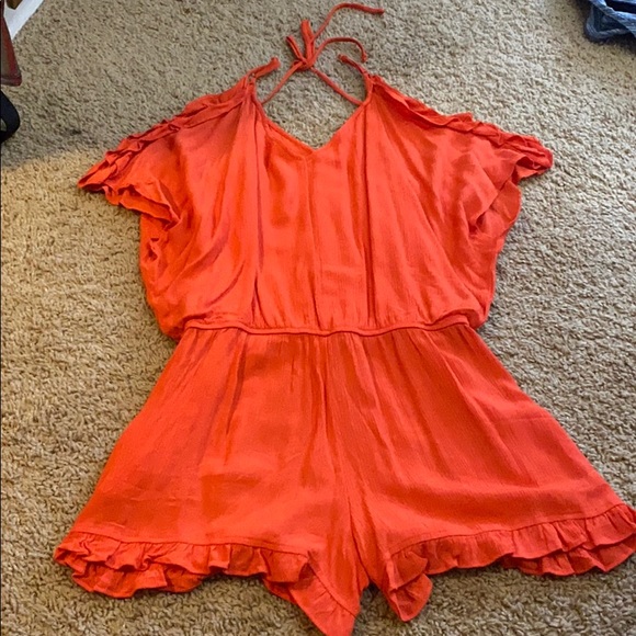 I.N. San Francisco orange romper - Picture 2 of 2